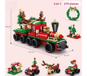 2024 Advent Calendar Christmas Building Blocks Set Christmas Toys includes Santa Claus Train House Blocks, Gift for Kid Boy Girl