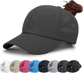 Gorra de béisbol para mujer, gorra para el sol con cola de caballo, gorras de golf para mujer, gorras ajustables con diseño entrecruzado