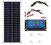 Panel Solar De 1000W 12V Con Controlador 60A 100A Cargador Para Teléfono RV Coche MP3 PAD Suministro De Batería Al Aire Libre