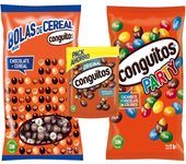 Pack Conguitos mini bolas cereal mix 1kg,negro doypack 350g,party bolsa 1kg