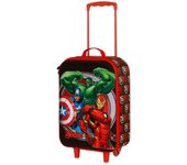 Marvel Los Vengadores Almighty Maleta Trolley Soft 3D, Rojo