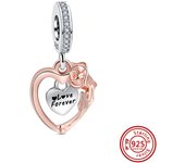 Fit Original Pandora Charm Bracelet DIY Jewelry 925 Sterling Silver Love Travel Flower Lipstick Family Friend Pendant Fine Beads