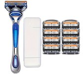 Hot Selling Manual Razor for Men five Layer Blade Stainless Steel Blades No Skin Damage Old Style Blades Shaver Heads