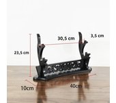 Wooden Katana Stand Holder Dragon Sword Storage Shelf Rack Support Display Japanese Katana Demon Slayer Sabre Cradle Organizer