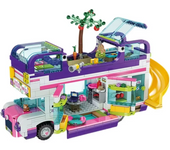 Compatible MOC Sets Friendship Series Good Friend Girl Building Blocks Friendship Bus RV Slide Car Children's Toys Gift