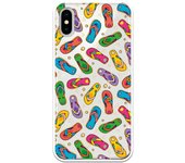 Funda compatible con iPhone X - XS - Patron sandalias