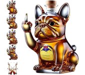 Botella de whisky con diseño de bulldog francés, divertida botella de whisky con forma de bulldog grabado en 3D, botella de vino con whisky de perro, Fanyil Eaglory, decantador de vino único, para hombres y papás, decoración para amantes del bulldog franc