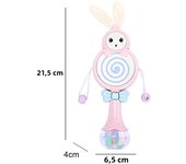 Baby Rattles Teether Rattle Toy Musical Flashing Hand Bells Rabbit Hand Bells Newborn Infant Early Educational Toys Gifts 0-12M