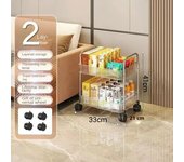 Acrylic multi-layer trolley storage racks, suitable for storing snacks, toys, baby products, sundries and other items.