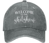 Sombrero divertido que da la bienvenida al espectáculo de mierda. Sombrero para mujer. Sombreros de papá. Gorras gráficas.