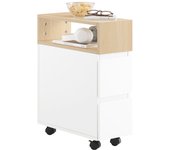Mesa auxiliar con Ruedas Carrito con 2 cajones 50 x 20 x 61 cm FBT155-WN SoBuy ES