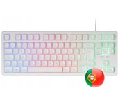 Mars gaming mk023 teclado gaming - tecnologia h-mech red - iluminacion frgb led - anti-ghosting - compatibilidad universal - estructura robusta - portugues - color blanco