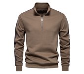 Sudadera de manga larga con cuello levantado para hombre, sudadera deportiva empalmada, chaqueta informal versátil, novedad de Otoño de 2024