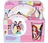 Set Vajilla Reutilizable Apta Para Microondas 5 Piezas Princesas Producto Oficial, Regalos para Todos