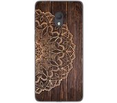 Tumundosmartphone Funda Gel Tpu para Alcatel 1C 2019 diseño Madera 06 Dibujos