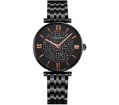 Reloj para mujer con estrellas, correa de acero inoxidable, movimiento de cuarzo, un reloj de lujo y elegancia para la mujer