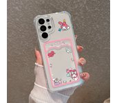Cute Cartoon MyMelody Card Hold Case for OPPO A16 A15 A74 A54 A98 Reno 6 7 8 Realme C55 C53 C35 C33 C31 9I 5G Anti-fall Cases