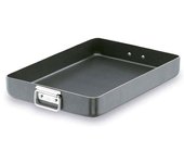 LACOR Bandeja Rustidera Lacor | Aluminio Antiadherente | Asa Abatible | 50 x 35 x 7 cm | Bandeja grande para horno | Lacor