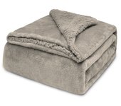 Manta para sofá Invierno y Otoño, Cama, Sillón,  Manta Reversible de Borreguito y Franela Suave, 100% Poliéster. Disponible 130x160cm