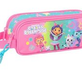 SAFTA PORTATODO DOBLE GABBY'S DOLLHOUSE CONFETTI 21x8x6cm