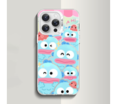 1PC Cute Hangyodon Phone Case Phone Case IMD Color Silver Shell For IPhone 16 15 14 13 12 11 Pro Max Plus