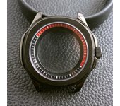 High-quality Silvery Black Case have inner ring 39.5mm watch men's case FIT NH34 NH35 NH36 movement Automtaic Watch Box