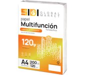 Papel A4, Papel Impresora A4, Folios A4 80gr, Paquete de Folios A4 para Uso Escolar, Laboral o Personal, Folios A4 para Fotocopiadora y Multiusos, Paquete Folios A4 - SIDI (200h, 120gr)