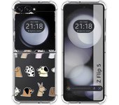 Funda Silicona Antigolpes para Samsung Galaxy Z Flip 5 5G diseño Perros Dibujos