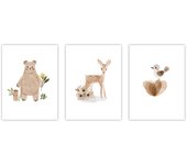 Set de 3 cuadros calidad premium con marco de madera - 30x40 cm o 50x70 cm - POSTER LAB
