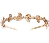 Halloween Greek Goddess Crown Gold Leaf Headband Tiara Roman Costume Accessories Brides Weddings Headdress For Girlfriend Diadem