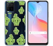 Funda Silicona Transparente para Vivo Y21 / Y21s / Y33s diseño Cactus Dibujos