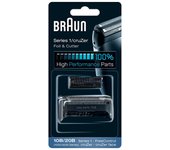 Braun 10B/20B Pack de Recambio para Afeitadora Eléctrica Hombre Series 1/Freecontrol/CruZer con Láminas de Recambio y Portacuchillas, Negro