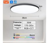 RGB Smart Ceiling Light LED Light with Speaker 30W 36W Audio Music Play TUYA APP Bluetooth WIFI Home Decor Bedroom Living Room