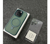 Metal Ring Stand Matte Magnetic Case for Magsafe IPhone 15 14 13 12 11 Pro Max Plus IPhone13 with Lens Protector Mac Safe Cover