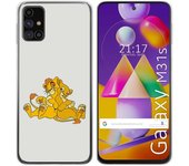Tumundosmartphone Funda Gel Tpu para Samsung Galaxy M31s diseño Leones Dibujos