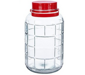 MundoTarros - Bote de Cristal de 24 litros con Tapa de Rosca - Cierre Hermético para todo Tipo de Alimentos - Garrafa Grande de 24 Litros de Vidrio Resistente