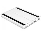 PASACABLE CON TAPA AMORTIGUADOR DOBLE BLANCO CON AMORTIGUACION. MEDIDAS 300X212X25mm.