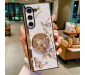 Luxury Butterfly Ring Stand Holder Phone Case For Samsung Galaxy Z Fold 5 4 Zfold 3 Fold5 5G Fold4 Fold3 Shockproof Cover Fundas
