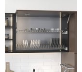 Escurreplatos para módulos altos suprastar, módulo 800mm, acero, pintado aluminio