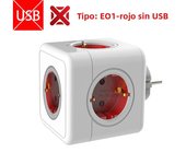Massfa Multi Usb Power Strip Electrical Plug Cube Multiple Extension Socket with 4 Eu Outlets 3680W Adapter for Home Office
