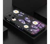 Purple Butterflies Square Silicone Phone Case For Xiaomi Redmi Note 13 12 Pro Plus 5G 13 12S 12 11S 11 10S 10 Redmi 12 4G Cover