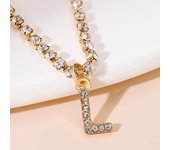 Tiny A-Z Initial Letter Anklets For Women Fashion Zircon Rhinestone Tennis Chain Anklet Bracelet Summer Beach Barefoot Jewelry