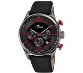 Reloj Lotus Chrono 18687/6 acero y piel negra