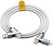 4 In 1 120W USB Type C to Type C PD Cable 3 IN 1 PD 100W Fast Charging Data Cable For iPhone Samsung Xiaomi Data Charging Wire