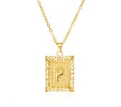 Gold Color 26 Alphabet Necklace For Women Men Stainless Steel Initial Letter Clavicle Chain Choker Birthday Party Jewelry Gifts