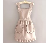 1Pcs Cute Korean Style Apron Female Nail Shop Kitchen Coffee Overalls Home Cooking Cleaning Sleeveless Apron