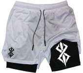 Summer Shorts for Men 2 in 1 Athletic Gym Workout Running Performance Shorts Print with Phone Pocket Quick Dry Breathable