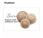10Pcs/Lot Metal Hollow Carved Buttons Handmade Golden Round Vintage Blouse Jacket Buckles Sewing Clothing Decor 15/18/20mm