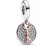 Charm Colgante Doble Llave a la Felicidad en Dos Tonos - 783236C01