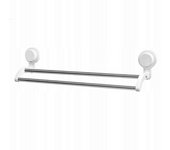 Toallero De Dos Pisos Ventosa Succión De Pared Fuerte Colgador Ventosa Percha Ventosa Baño/Toallero Ventosa Para Albornoz  Baño Plástico Abs De Alta Calidad Carga Máxima 4Kg